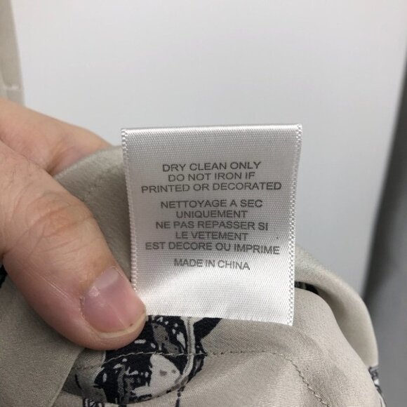 Equipment Ryder Silk Motorcycle print sleeveless shirt dress  small tan black - Picture 7 of 16